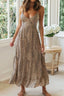 Animal Print Scoop Neck Midi Cami Dress