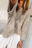 Openwork Round Neck Knit Top