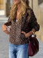Leopard Print Zip-Up Hoodie