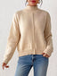 Turtleneck Dropped Shoulder Sweater