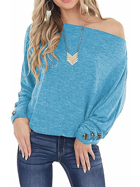 One Shoulder Long Sleeve T-Shirt