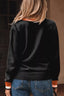Contrast Striped Trim V Neck Varsity Sweater