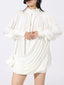 Ruched Long Sleeve Mini Dress