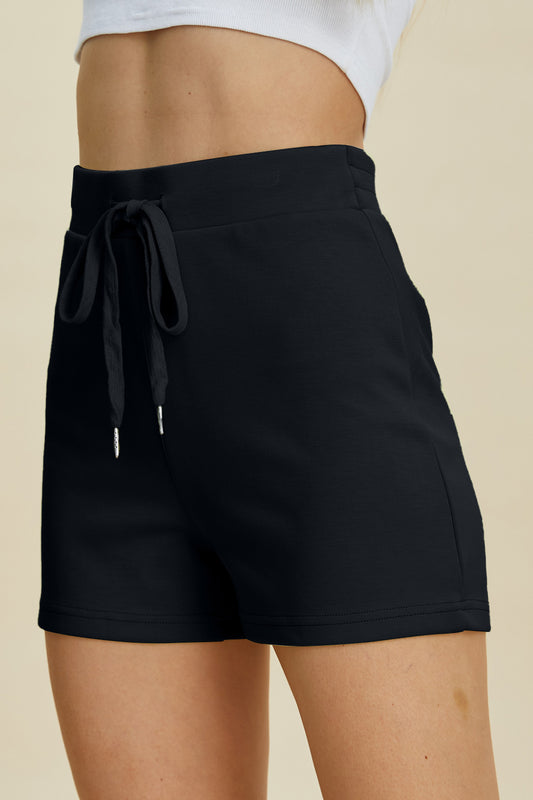 Basic Bae Full Size Air Scuba Drawstring High Waist Shorts