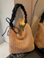 Crochet Shoulder Bag with Ruched Handle