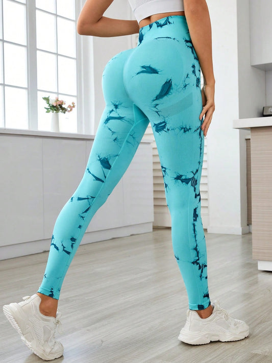 Printed High Waist Active Leggings