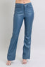 Judy Blue Full Size High Waist Tummy Control Faux Leather Bootcut Pants Plus Size