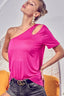 BiBi Cut Out Detailed One Shoulder Top