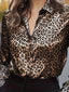Leopard Button Up Long Sleeve Shirt