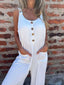 Full Size Button-Front Wide Leg Jumpsuit Plus Size