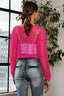 ADORA Drop Shoulder Crochet Crop Top