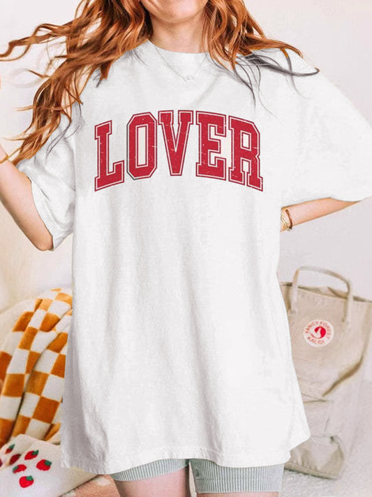 LOVER Round Neck Half Sleeve T-Shirt