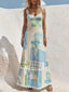 Tied Back Printed Maxi Dress
