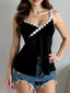 Flower Trim Slit Cami