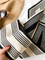 Striped Knitted Winter Scarf