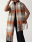 Plaid Fringe Scarf