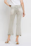 Lovervet Distressed Raw Hem Cropped Flare Jeans