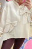 Bow Detail Dropped Shoulder Oversized Hoodie