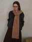 Striped Detail Knit Scarf