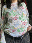 Printed Round Neck Long Sleeve T-Shirt