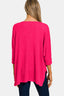 Zenana V-Neck High-Low Jacquard Knit Top