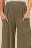 BiBi 2tone Cord Rib Waist Band Side Pocket Pants