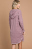 Culture Code Full Size Hooded Long Sleeve Sweater Dress