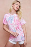 BiBi Tie Dye Terry Hoodie with Drawstring