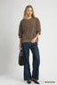 Umgee Oversized Leopard Round Neck Sweatshirt