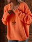 V-Neck Dropped Shoulder Sweater