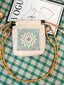 Embroidered Crossbody Bag with Rope Strap