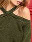 BiBi Mineral Washed Cold Shoulder Sweater