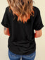Halloween Ghost Bow Graphic Short Sleeve T-Shirt