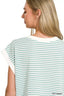 Zenana Stripe Contrast Trim Top & Shorts Set