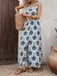 Printed Slit Sleeveless Maxi Dress