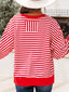 Stripe Exposed Seam Drop Shoulder Casual Top