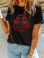 Rhinestone Santa Claus Christmas Graphic T Shirt