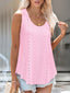 Eyelet Scoop Neck Tank