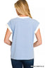 Zenana Striped Round Neck Short Sleeve Contrast Trim T-Shirt
