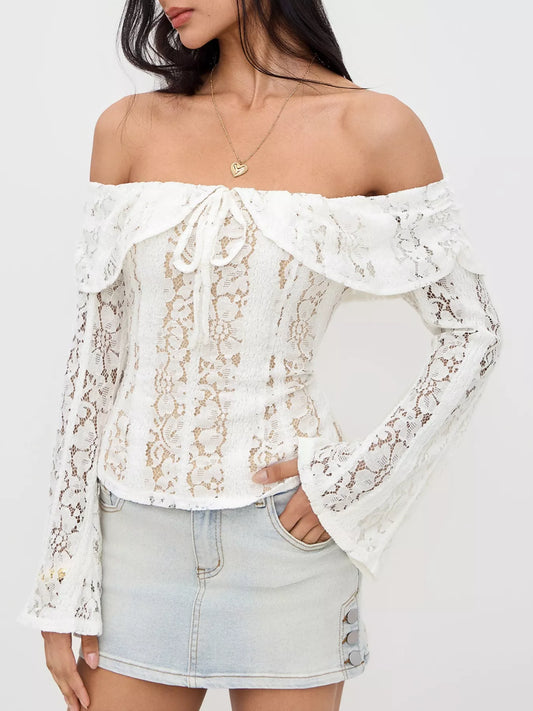 Off-Shoulder Lace Blouse