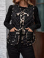 Leopard Print Tie Front Vest Coat