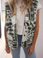 Sherpa Paisley Print Pocketed Western Fashion Vest Jacket