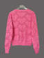 Heart Round Neck Long Sleeve Sweater