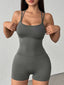 Double Spaghetti Strap Active Romper