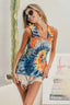 BiBi Tie Dye Jersey Knit Smoking Tube Top