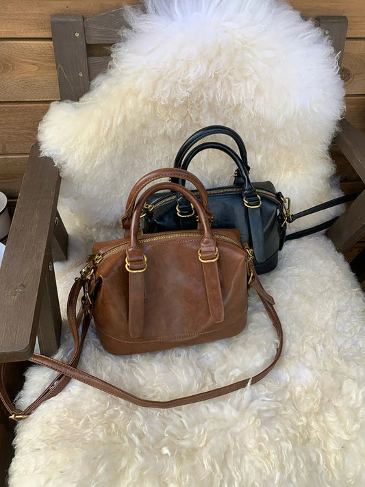 Vintage Leather Crossbody Bag