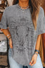 Bull Head Round Neck Half Sleeve T-Shirt