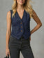 Frayed Hem Denim Vest