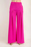 Celeste Textured Wide-Leg Pants with Pockets