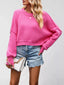 Round Neck Dropped Shoulder Sweater